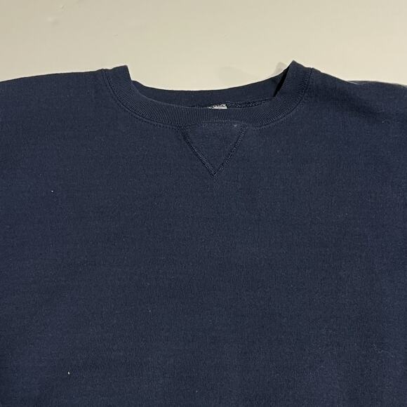 Vintage Russell Athletic Black Blue Sweatshirt Dri-Power Mens Medium 90s Y2K - Picture 6 of 8